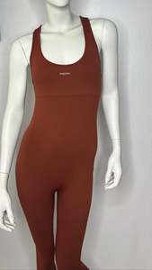 Women's Activewear Unitard - Full Length - Rust