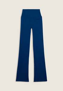 Women's Activewear Flares - High Waisted - 7/8 Length - Blue