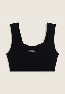Women's Activewear Sweetheart Neckline Sports Bra - Black
