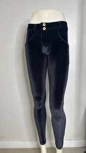 WRUP Velvet Mid Rise Full Length Black