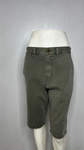 Freddy Men’s Denim Shorts - Khaki Green with Khaki Stitching