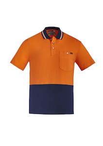 Hi Vis: Mens Hi Vis Cotton Short Sleeve Polo
