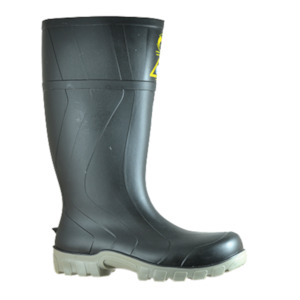 Bata Steelmate Black/Grey Safety & Steel Midsole Gumboot
