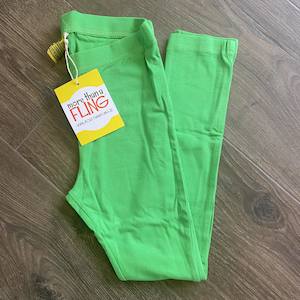 Pants Trousers Leggings: Classic Green/Kākāriki Leggings (2-4 & 12-14 years)