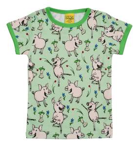 Primary School Years 5 10 Years: Dancing Pig Tee (9 - 12 years)