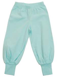 Pants Trousers Leggings: Buttons Blue/kikorangi Baggy Pants (4-12 years)
