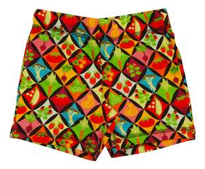 Bottoms: Harlequin Veggies Shorts (4-14years)