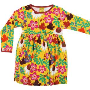 Just One: Autumn Yellow - L/S Dress with Gathered Skirt (Adult S)