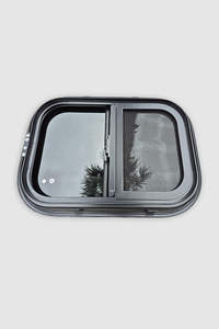350 x 500 Tinted Sliding Glass Horsefloat / Horsetruck Window with integrated insect mesh