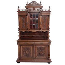 French Furniture: Monumental French Antique Cherrywood Buffet