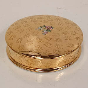 Home Decor: Gold Limoges Porcelain Trinket Box