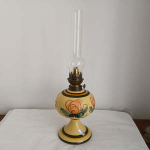French Ceramic Oil Lamps