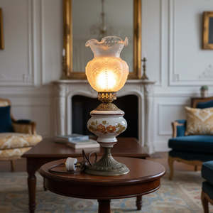 Brass and Ceramic Table Lamp