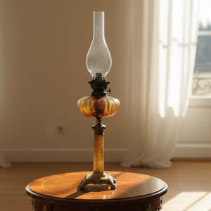 Decor: Antique French Oil Lamp