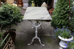 French Bistro Table ~ White Marble