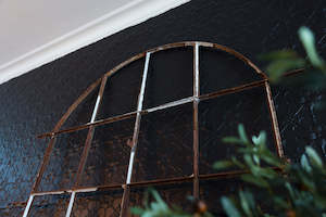 Sold: Large 19th Century French Arched Orangerie Window Frame