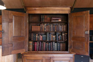 French Furniture: French 19th Century Oak Cupboard/ Buffet Deux Corps