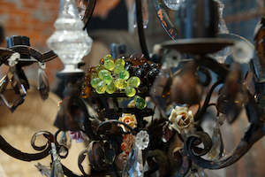 Beautiful French 19th Century Crystal Fruit Chandelier