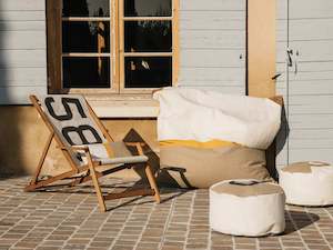 727 Sailbags | Maxi Bean Bag | Sail, Linen & Leather | Natural, White & Yellow |&hellip;