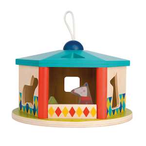 Moulin Roty | Wood Yurt Shape Sorter | 'Zig Zag' collection | Multi-co&hellip;