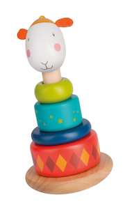 Moulin Roty | Wood Stack-Up Sheep | 'Zig Zag' collection | Multi-colou&hellip;