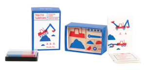 Traditional Toys: Moulin Roty | Traditional Wood & Rubber Stamps | Set of 9 Stamps + 2 Inks + Model Sheet | Age: 3Y+