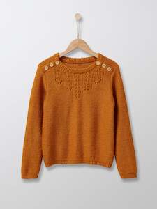 Cyrillus Paris | Girl's Knit Sweater | Mustard | 3Y, 4Y, 6Y
