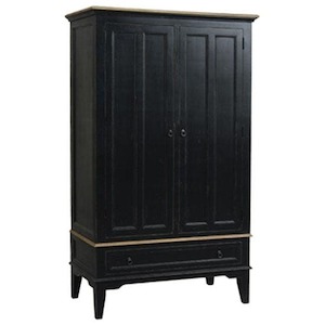 Products: French Armoire Wardrobe in Black - Saigon – Low-cost Delivery, Nationwide
