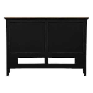 French Headboard in Black with Ash Top - Saigon – Low-cost Delivery, Nationwide