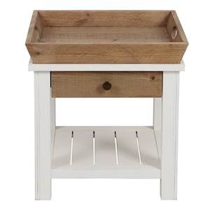 French Bedside Table with Tray - Coastal – Low-cost Delivery, Nationwide