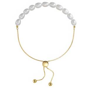 Bracelet: Adjustable Gold Pearl Bracelet "Ballerina"