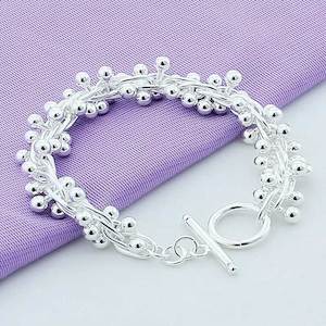 Bracelet: 925 Sterling Silver Spiral Ball Chain Bracelet "Adelaide"