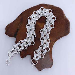 Chains: 925 Sterling Triple Brick Chain Bracelet "Denver"