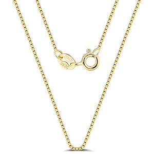Chains: 14K Gold Box Chain (Width .6mm)