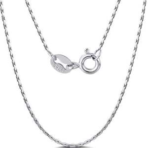 Chains: 925 Sterling Silver Chain with Bolt clasp "Bamboo .6 mm" (45cm)