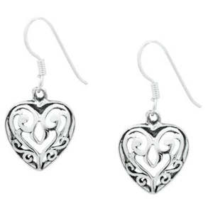 French Hook: 925 Sterling Silver Koru Heart Earrings "Lani"