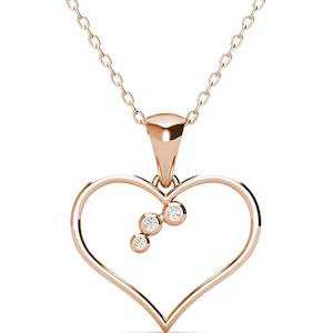 Hearts: Rose-Gold Heart Necklace "Trisha"