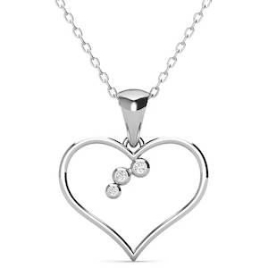 Hearts: 18K White Gold Heart Necklace "Trisha"