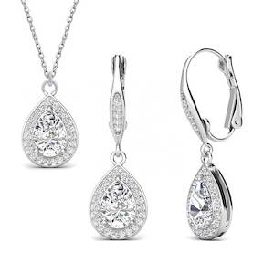 18K White Gold Premium Crystal Jewellery Set "Senorita"
