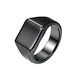 Plain Black Men's Signet Ring "Anton"
