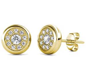 Studs: 18K Gold Crystals Stud Earrings "Avery"