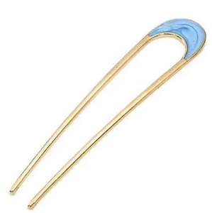 Blue: Hair Fork with enamel top "Theresa" (Blue)