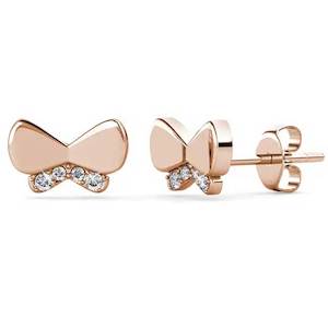 Rose Gold Only: Rose-Gold Tiny Butterfly Earrings "Yara"