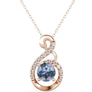 Alexandrite: Rose-Gold Alexandrite Necklace "Nalina"