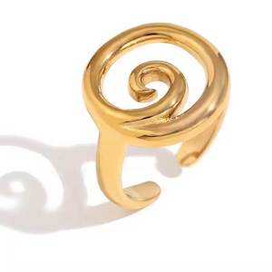 Adjustable Koru Ring "Porohita" (Gold)