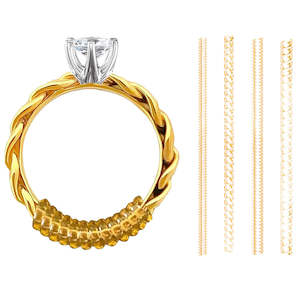 Silicone Ring Size Reducers - 4 sizes (Gold)