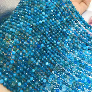 Facetted Apatite Gemstone Beads (4mm)