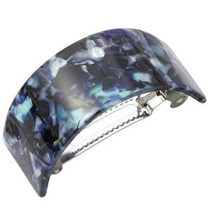 Blue: Curved Barrette Hair Clip "Pony Girl" (Teal)