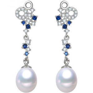 All: Silver Pearl Drop Earrings "Angelique"