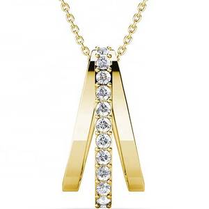 18K Gold Crystal Necklace "Regina"